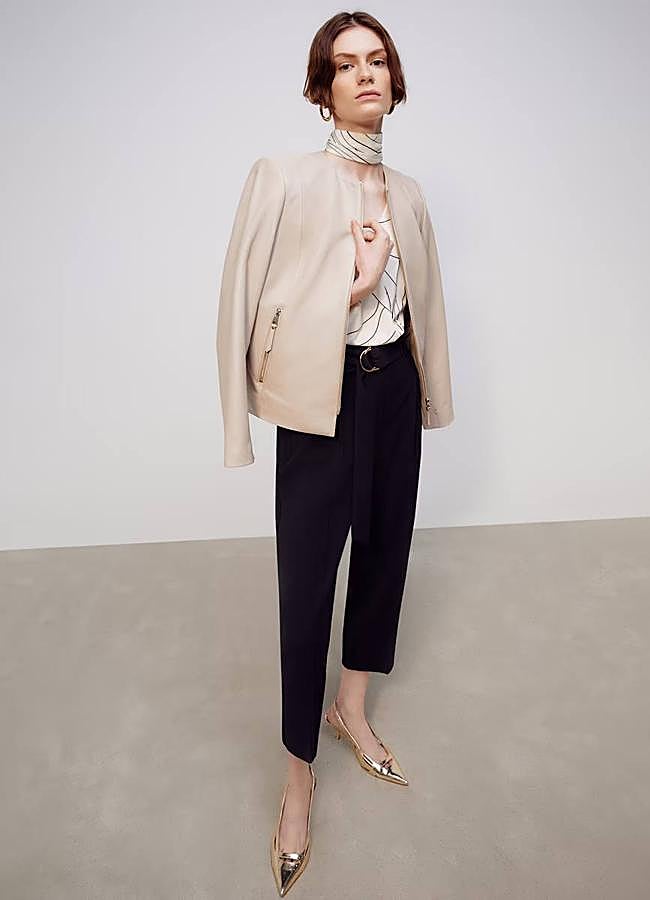 Imagen - Chaqueta de piel color crudo