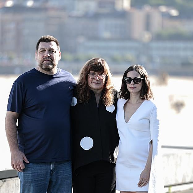 El actor con Isabel Coixet y Laia Costa