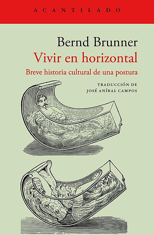 Imagen - Portada del libro de Bernd Brunner, Vivir en horizontal. / ACANTILADO
