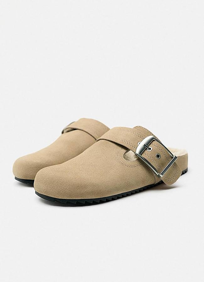 Imagen - Zapatos planos tipo zueco de serraje