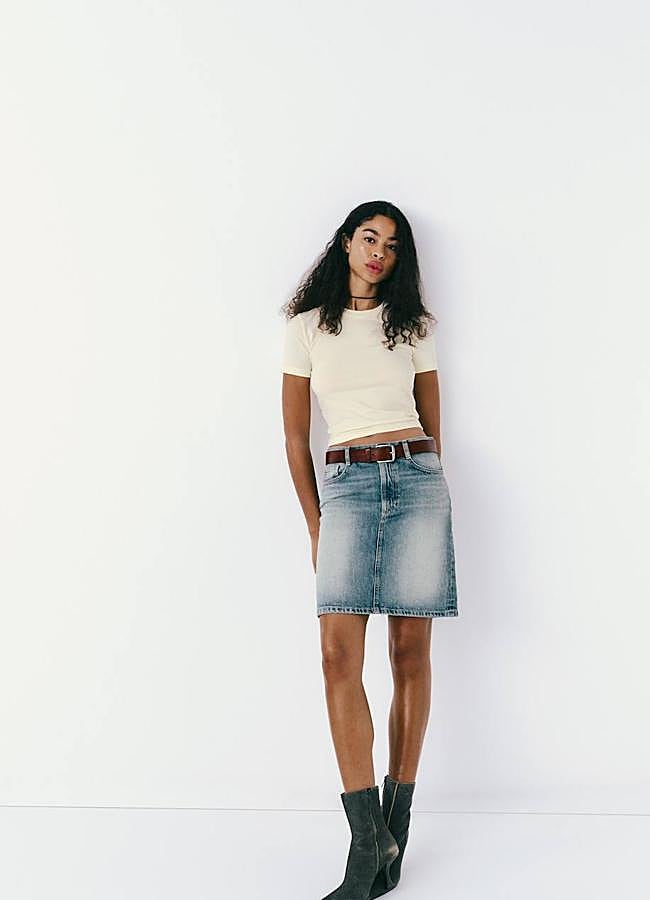 Imagen - Falda vaquera midi recta