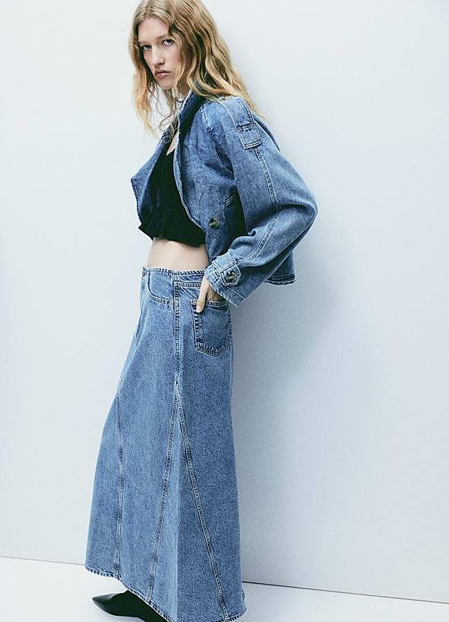 Imagen - Falda vaquera acampanada