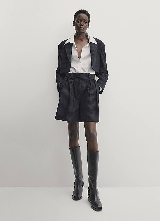 Imagen - Shorts tipo bermudas con raya diplomática