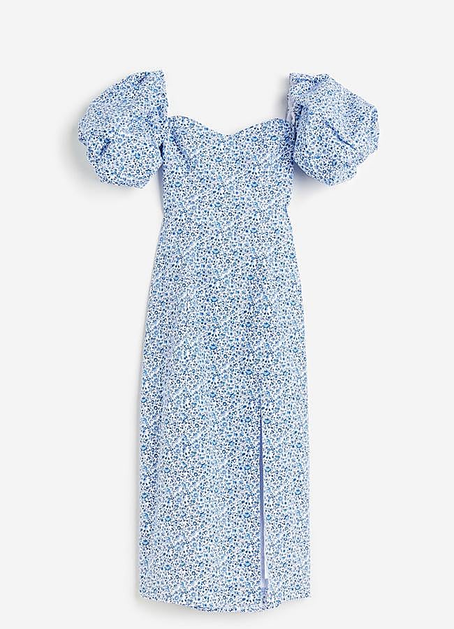 Imagen - Vestido estampado entallado con mangas globo