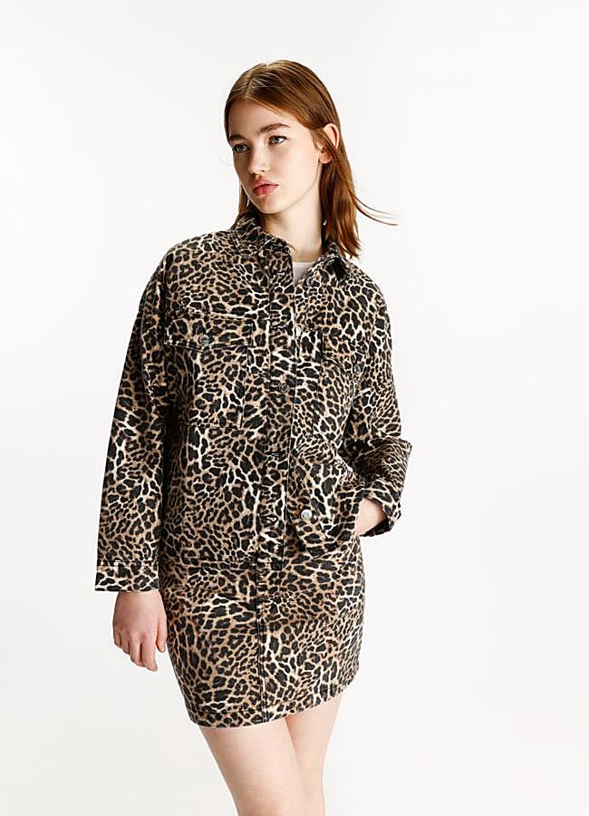 Imagen - Chaqueta en denim con estampado de leopardo de Lefties.