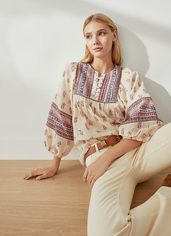 Imagen - Blusa con cenefas de Southern Cotton, 49,99 euros.