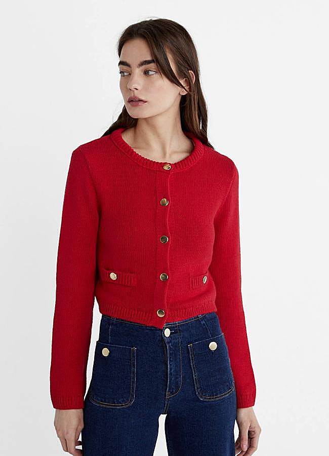 Imagen - Chaqueta de punto color rojo