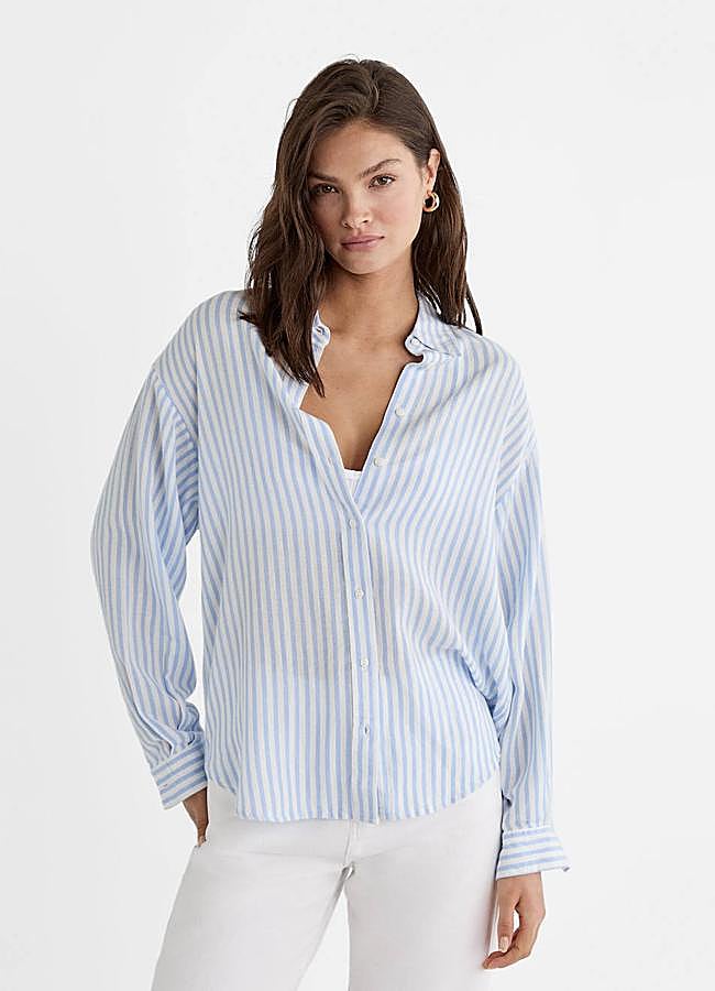 Imagen - Camisa de lino con estampado de rayas