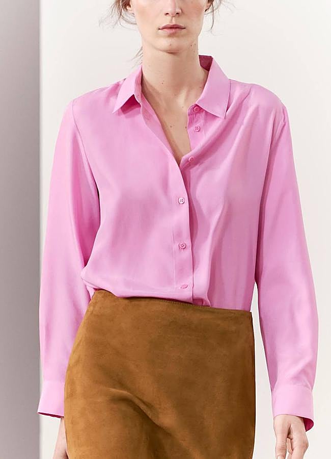 Imagen - Camisa rosa en tejido de seda
