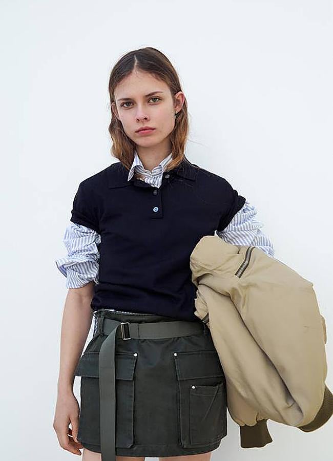 Imagen - Minifalda cargo utility con cinturón