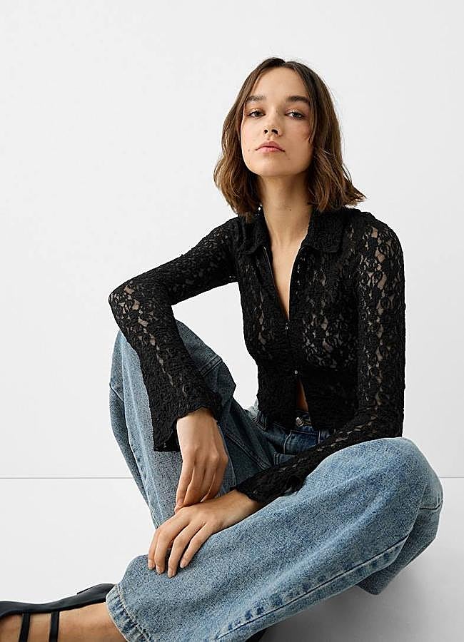 Imagen - Top de encaje negro