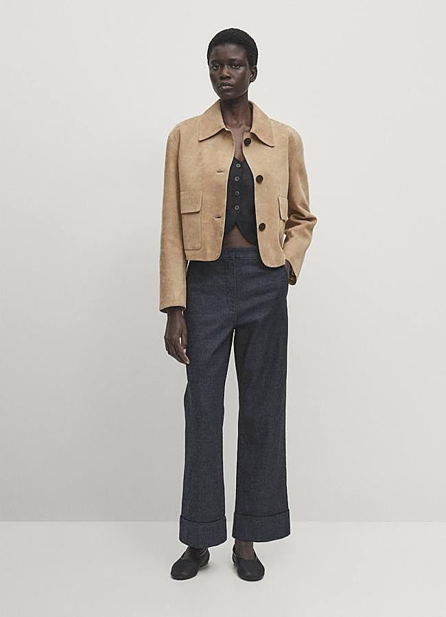 Imagen - Pantalones con vuelta en tejido denim