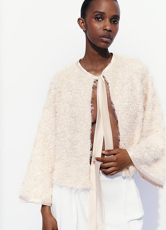 Imagen - Cárdigan romántico desflecado con abalorios