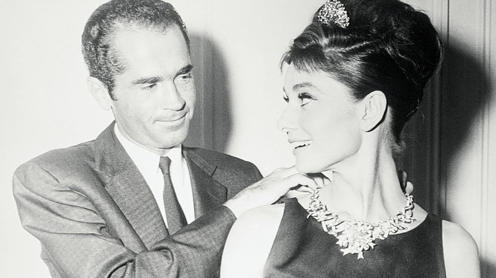Audrey Hepburn en el rodaje de Desayuno con diamantes.
