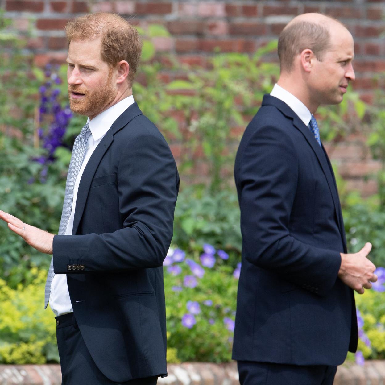 Los príncipes Harry y Guillermo de Inglaterra. 
