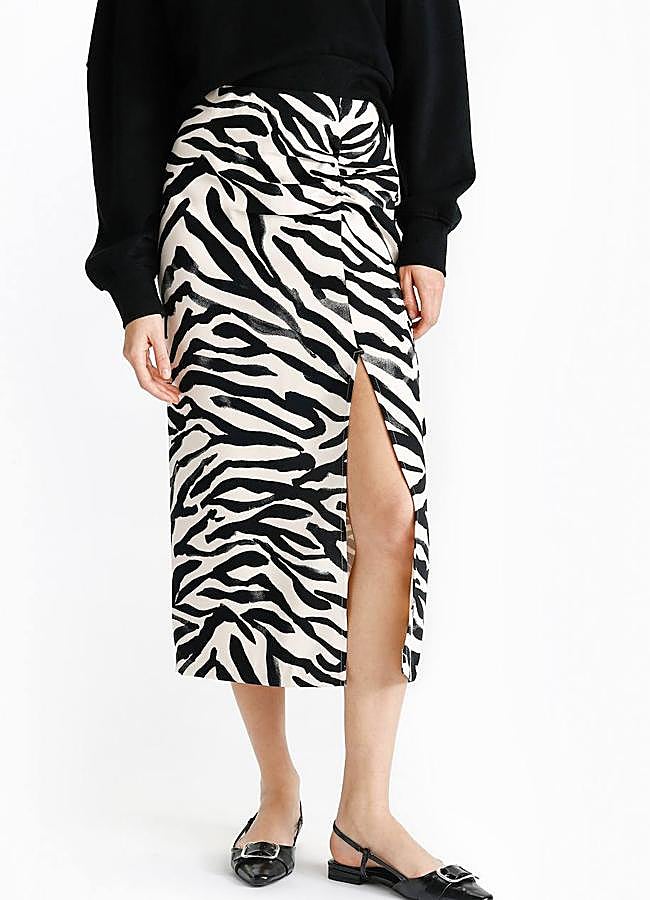 Imagen - Falda con estampado bicolor