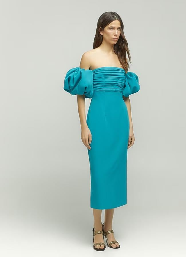 Imagen - Vestido midi con mangas abullonadas de Tintoretto, 99,99 euros.