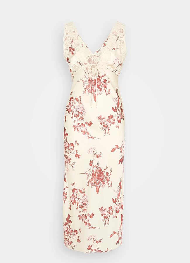 Imagen - Vestido estampado con encaje de satén de Abercrombie Fitch, 94,95 euros.