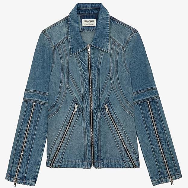 Chaqueta vaquera con cremallera de Zagid&Voltaire, 425 euros.