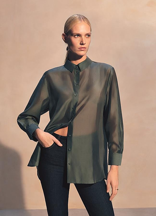 Imagen - Camisa tejido Lyocell de acabado satinado.