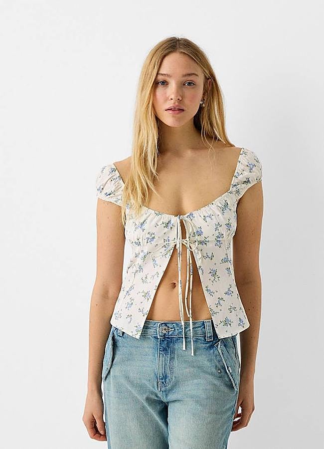 Imagen - Blusa con lazos floral print