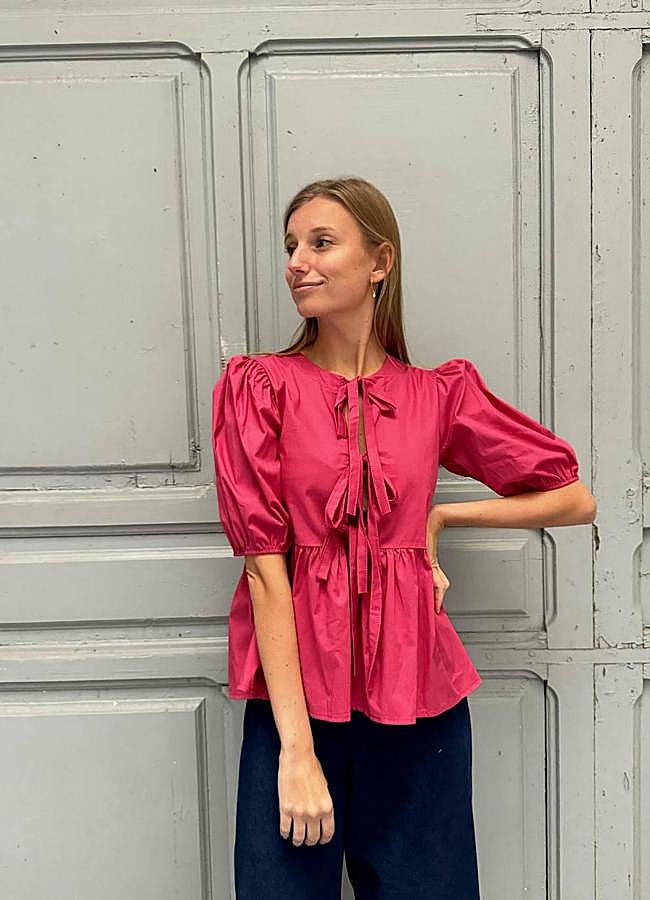 Imagen - Blusa con lazos en tono rosa