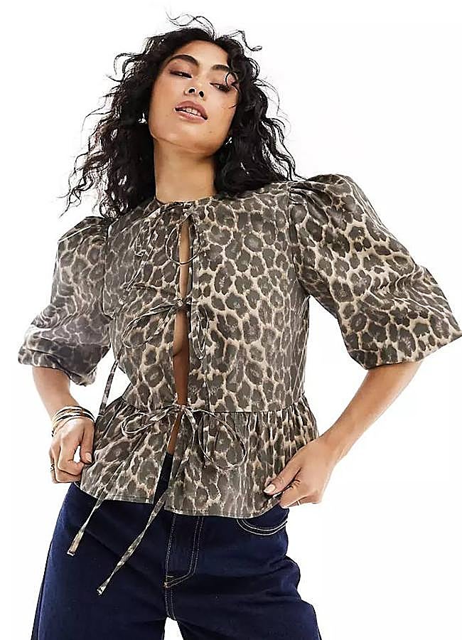 Imagen - Blusa con lazos de leopardo