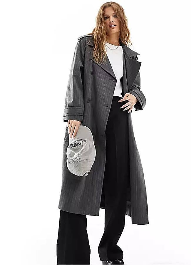 Imagen - Gabardina con estampado de raya diplomática