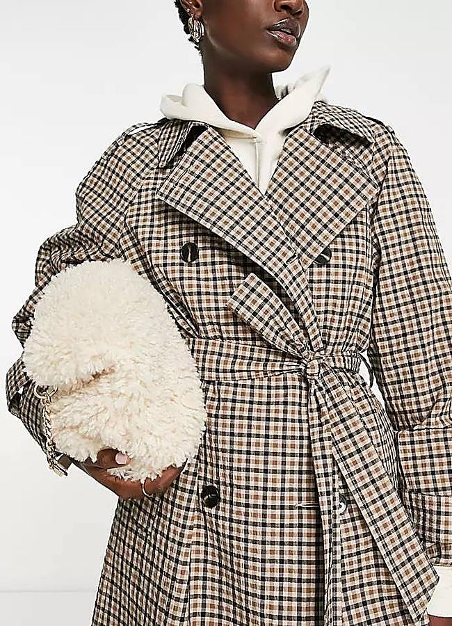 Imagen - Gabardina con estampado de cuadros