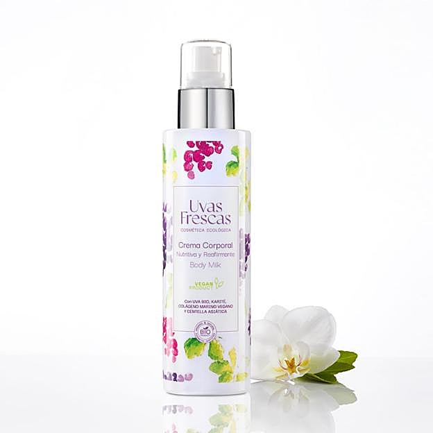 La Crema Corporal Nutritiva de Uvas Frescas.