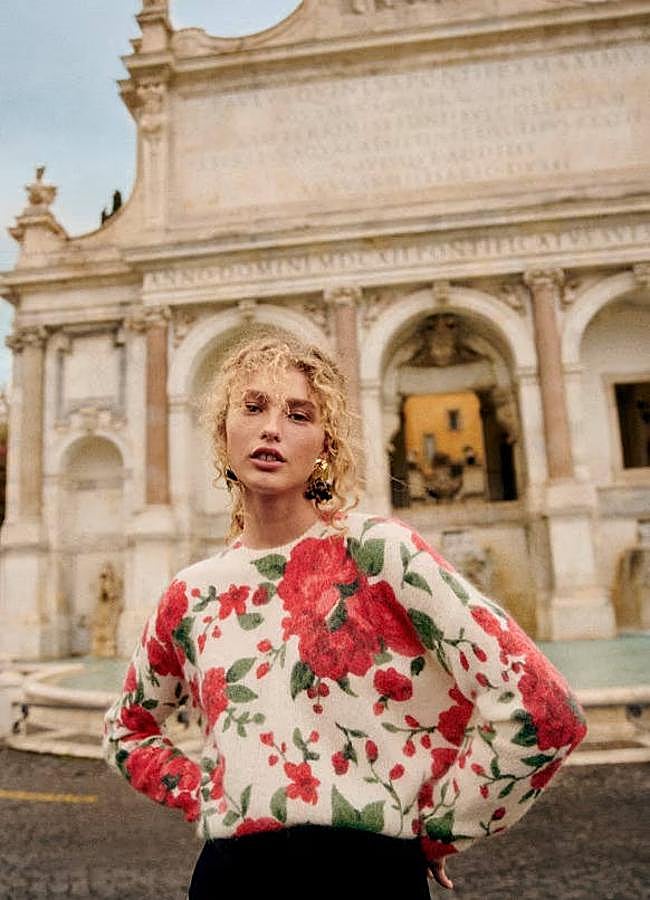 Imagen - Jersey con estampado de rosas rojas