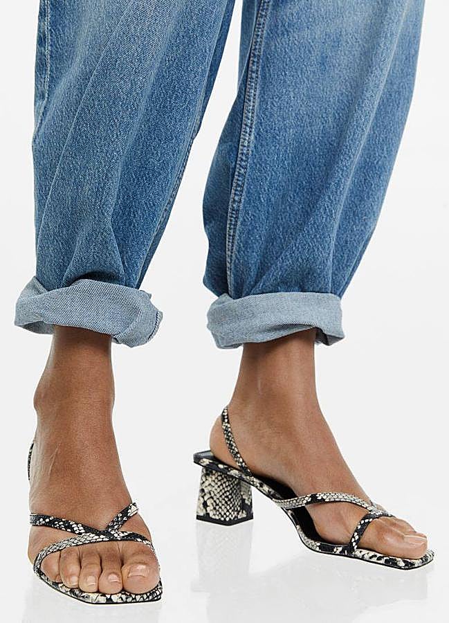 Imagen - Sandalias de tacón bajo con estampado animal