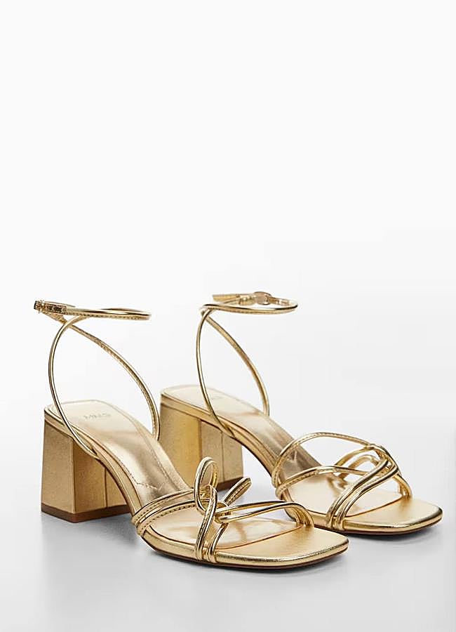 Imagen - Sandalias de tacón doradas