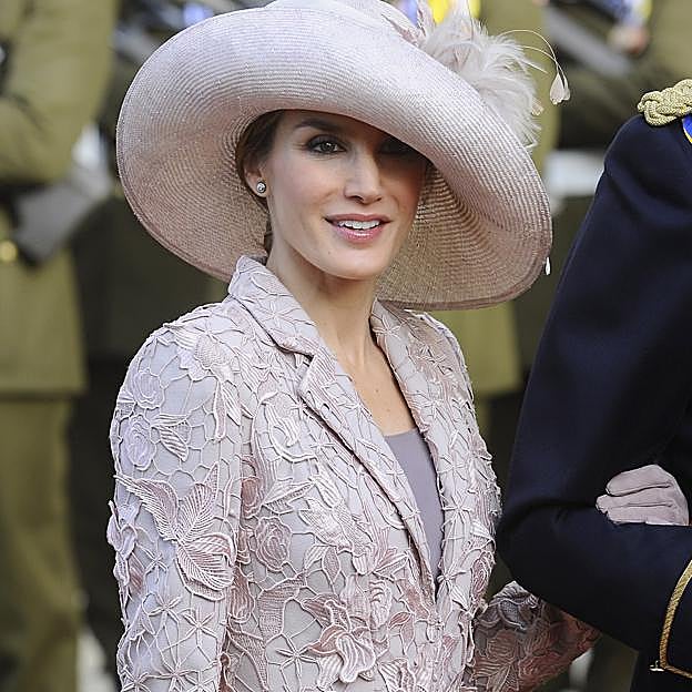 Letizia en la boda de Guillermo de Bélgica y Stephanie Lannois.
