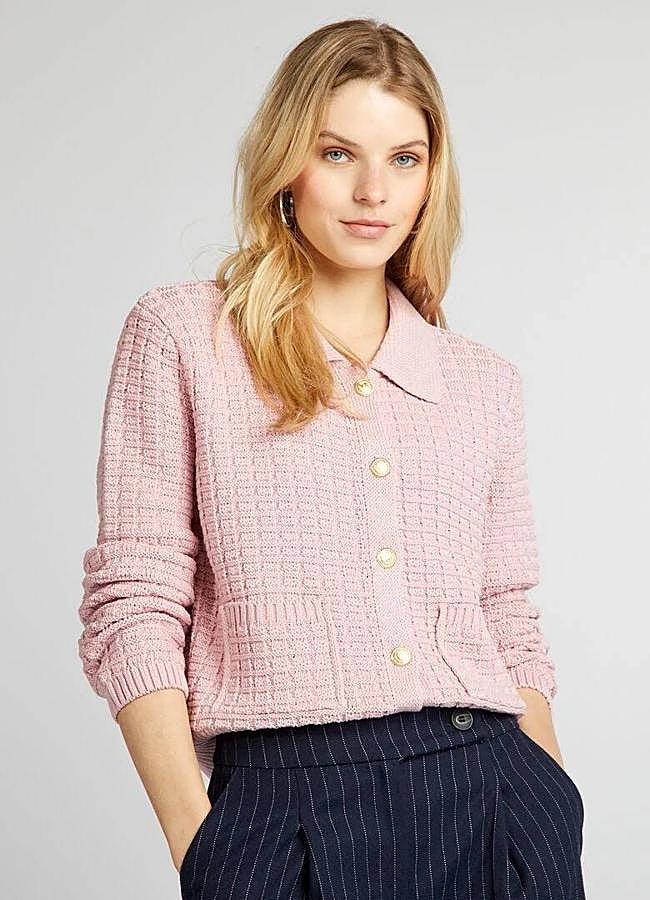 Imagen - Chaqueta tipo polo rosa