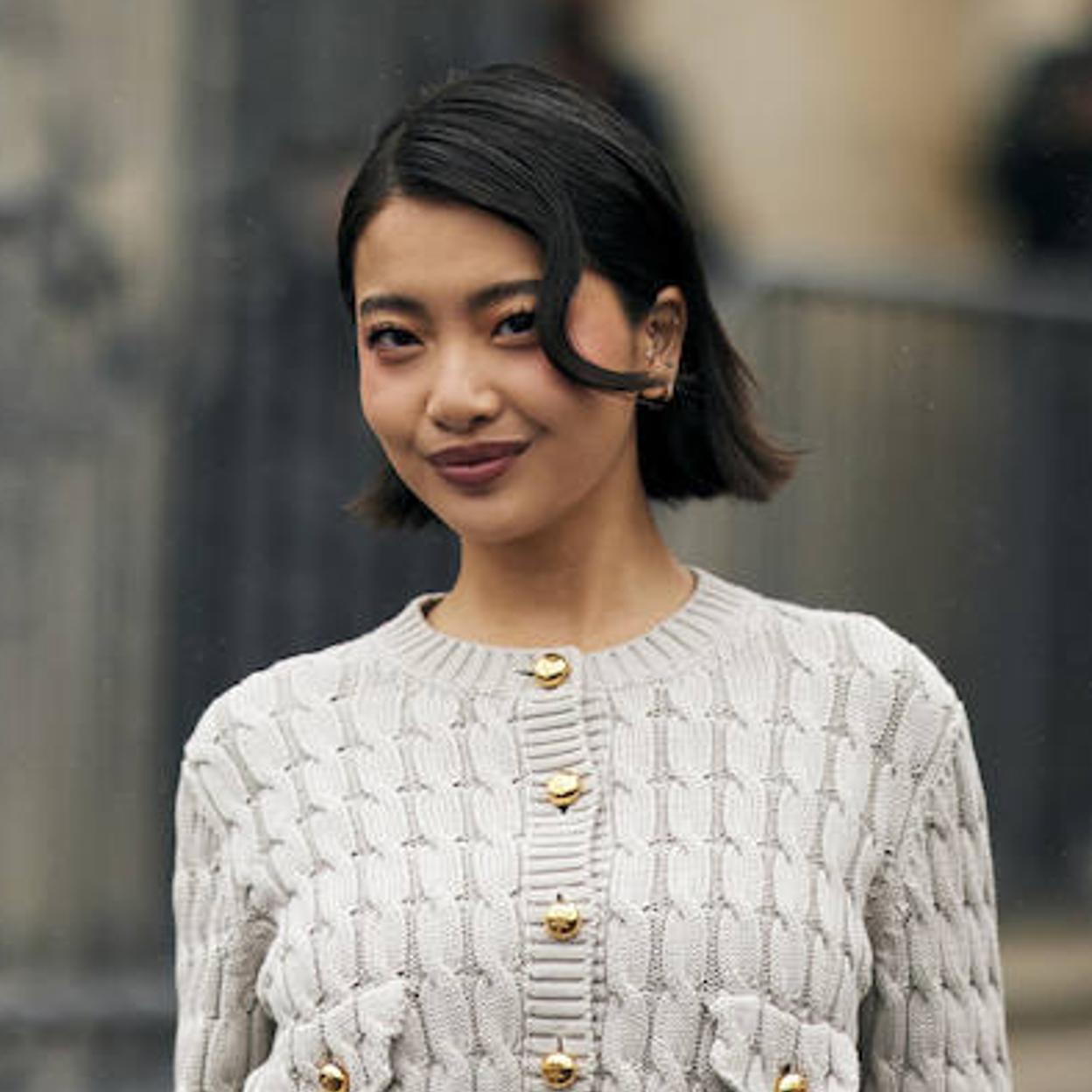 Modelo con choppy bob