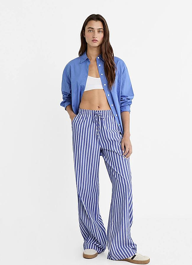Imagen - Pantalones de rayas de popelín