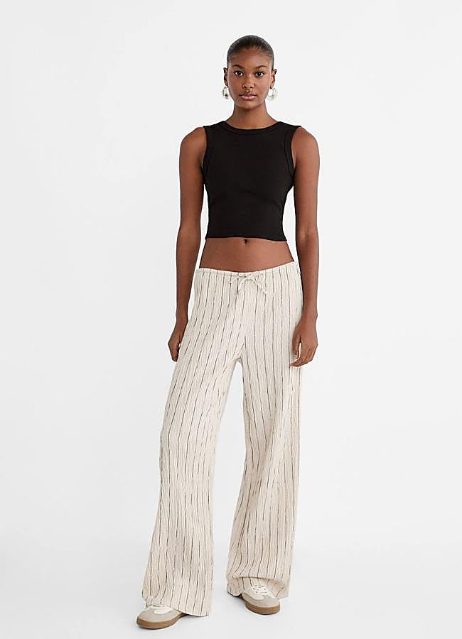 Imagen - Pantalones de rayas en tejido bambula