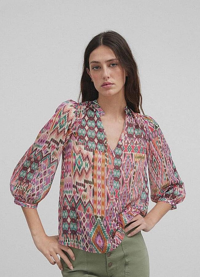 Imagen - Camisa de colores con estampado étnico