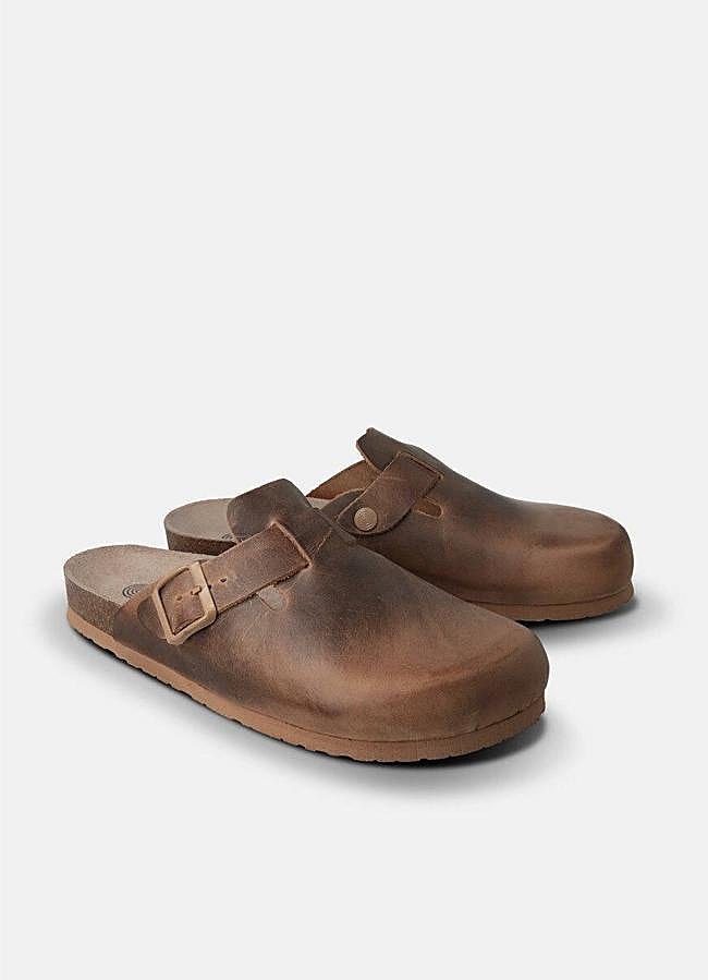 Imagen - Zuecos con piel efecto desgastado