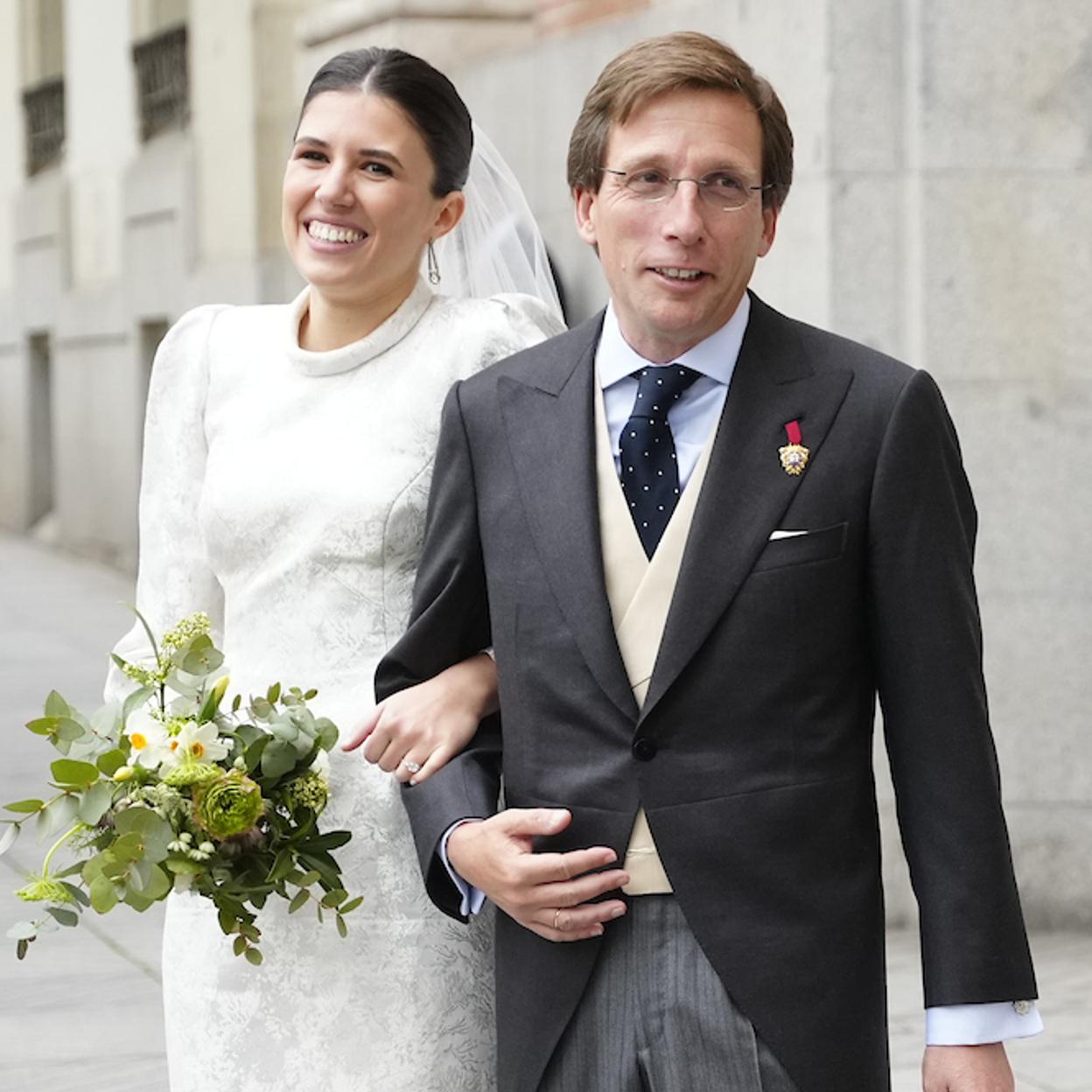 Teresa Urquijo y Almeida, a la salida de la ceremonia.