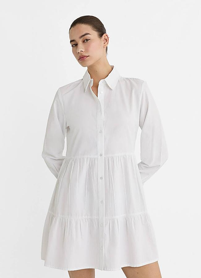 Imagen - Vestido camisero corto de popelín