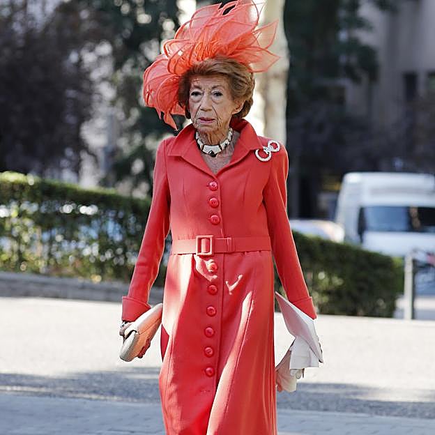 Piru Urquijo, en la boda de Sofía Palazuelo y el hijo del duque de Alba. 
