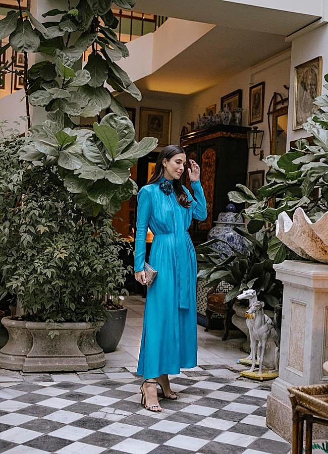 Imagen - Sassa de Osma con vestido azul de Meet Paula. Foto: @sassadeo