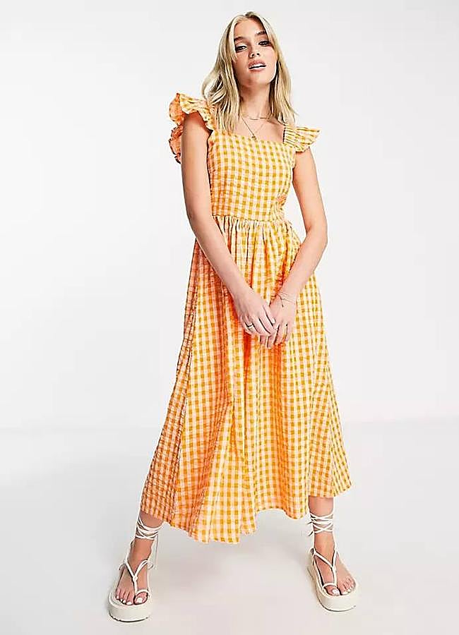 Imagen - Vestido de vichy con volantes en las mangas