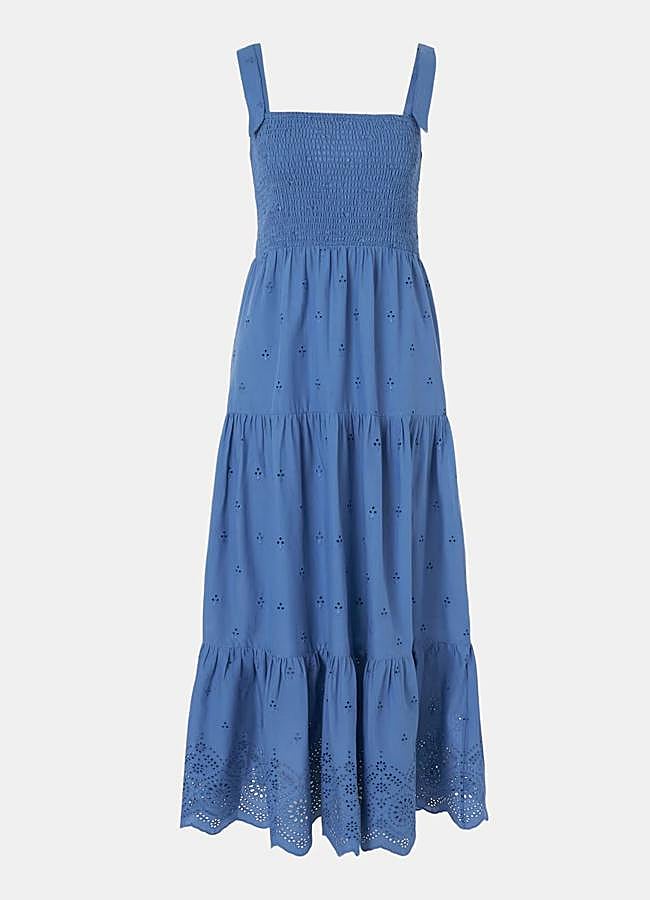 Imagen - Vestido azul con bordados de Easy Wear, 39,99 euros.