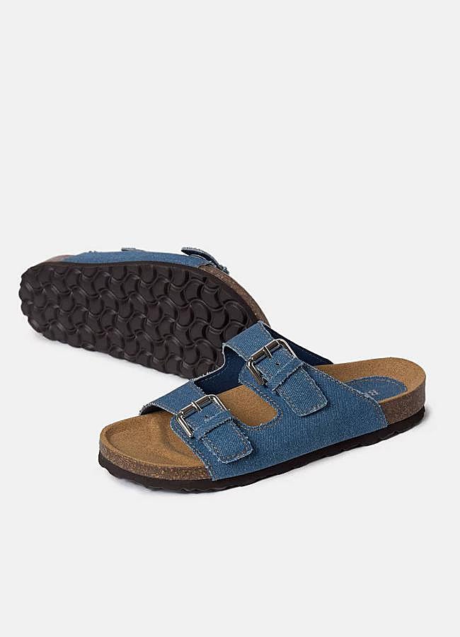 Imagen - Sandalias con hebillas de tejido denim