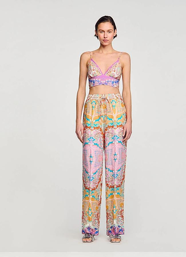 Imagen - Pantalón ancho estampado de Sandro, 195 euros.