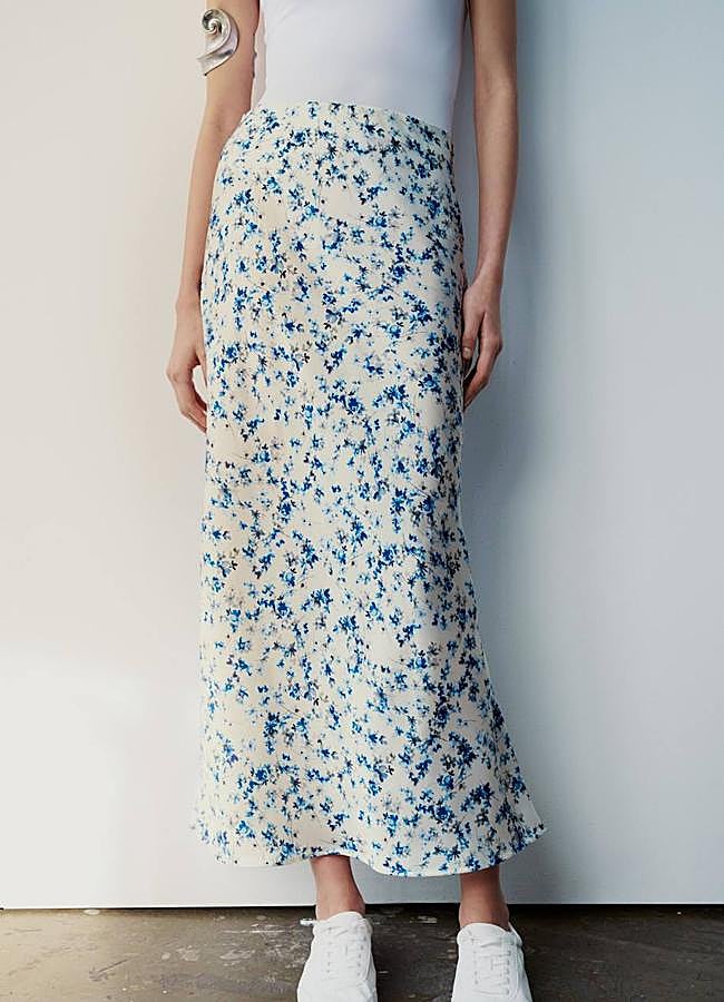 Imagen - Falda satinada floral print