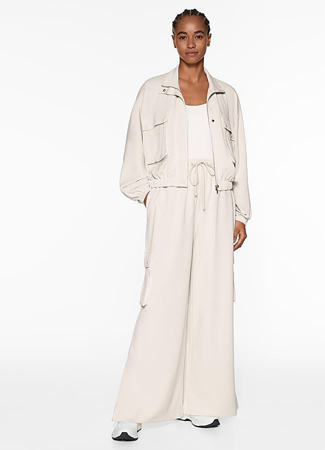 Imagen - Pantalón recto wide leg bolsillos con modal de Oysho